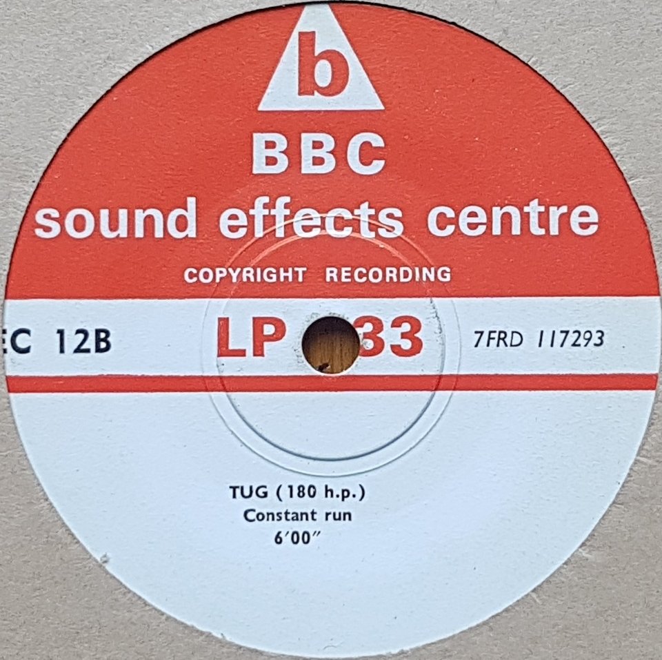 EC 12B Tug (180 H. P.) Not registered from the BBC records and Tapes library Label